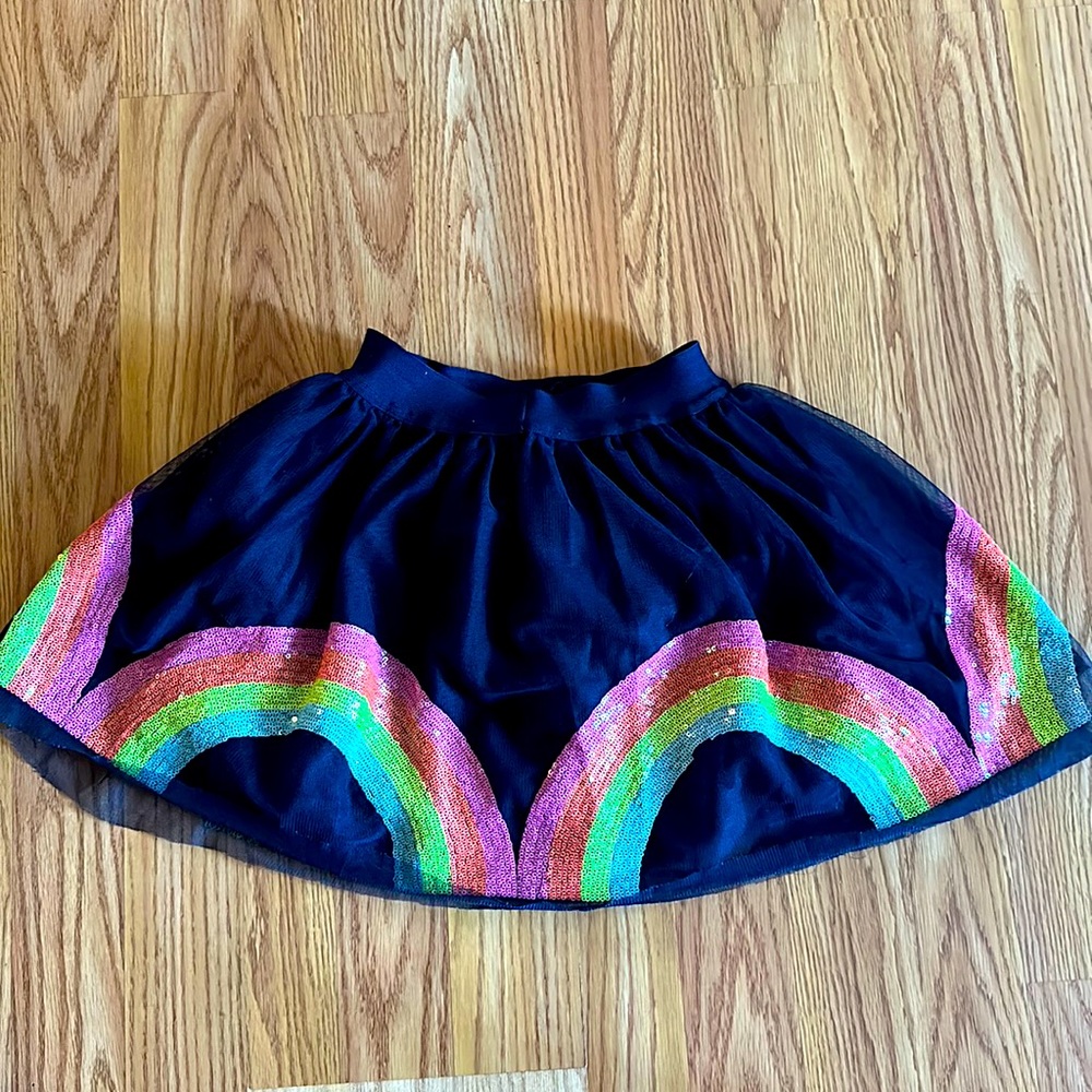 Girls rainbow sequin skirt